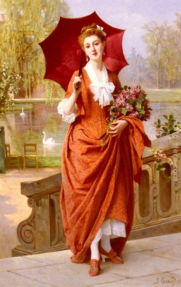 Joseph Caraud The Red Parasol
